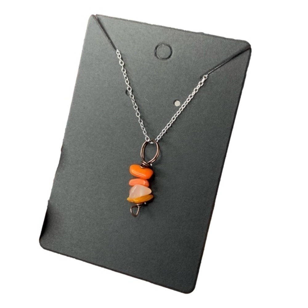 Orange crystal necklace